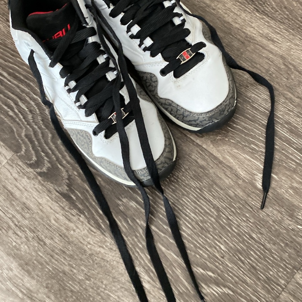 FUBU White, Black, and Gray Patterned ankle Sneakers - Picture 13 of 17